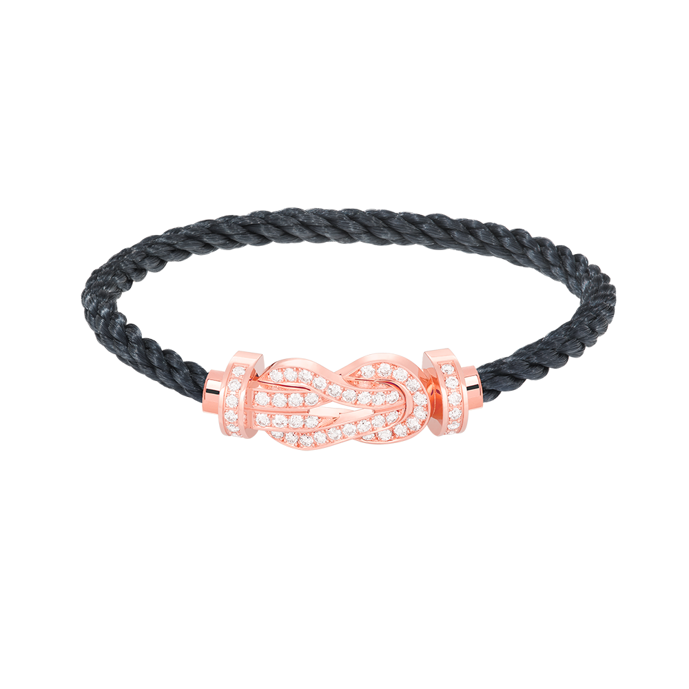 [OrnoraJewelry]CHANCE LARGE 8 FIGURE BUCKLE FULL DIAMOND BRACELET ROSE GOLD