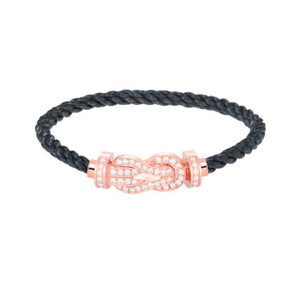 [OrnoraJewelry]CHANCE LARGE 8 FIGURE BUCKLE FULL DIAMOND BRACELET ROSE GOLD