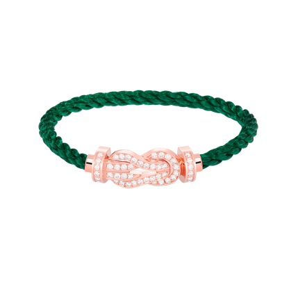 [OrnoraJewelry]CHANCE LARGE 8 FIGURE BUCKLE FULL DIAMOND BRACELET ROSE GOLD
