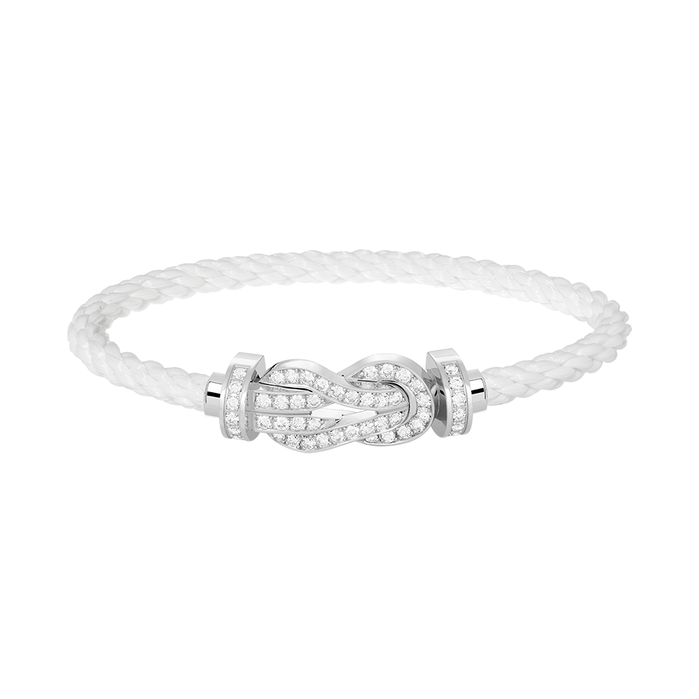 [OrnoraJewelry]CHANCE LARGE 8 FIGURE BUCKLE FULL DIAMOND BRACELET SILVER