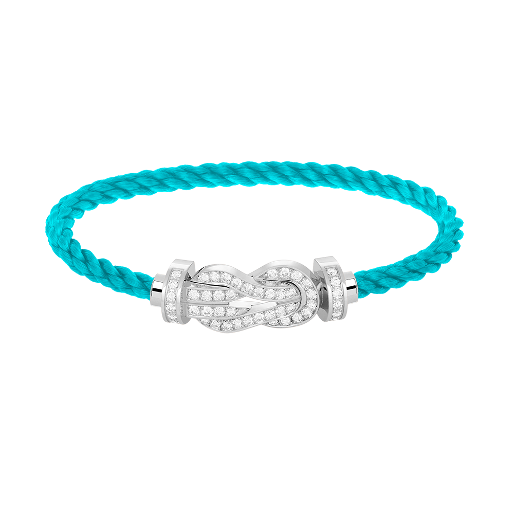 [Ornora Jewelry]CHANCE LARGE 8 FIGURE BUCKLE FULL DIAMOND BRACELET SILVER