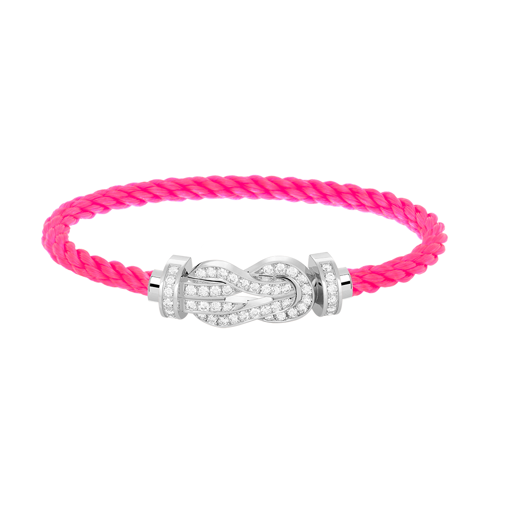 [OrnoraJewelry]CHANCE LARGE 8 FIGURE BUCKLE FULL DIAMOND BRACELET SILVER