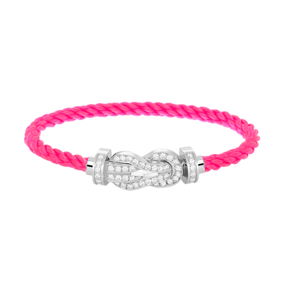 [OrnoraJewelry]CHANCE LARGE 8 FIGURE BUCKLE FULL DIAMOND BRACELET SILVER
