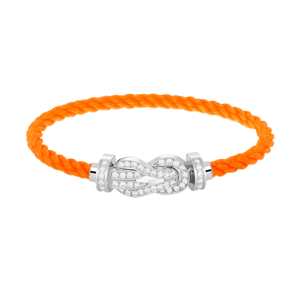[OrnoraJewelry]CHANCE LARGE 8 FIGURE BUCKLE FULL DIAMOND BRACELET SILVER
