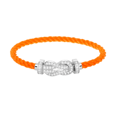 [OrnoraJewelry]CHANCE LARGE 8 FIGURE BUCKLE FULL DIAMOND BRACELET SILVER