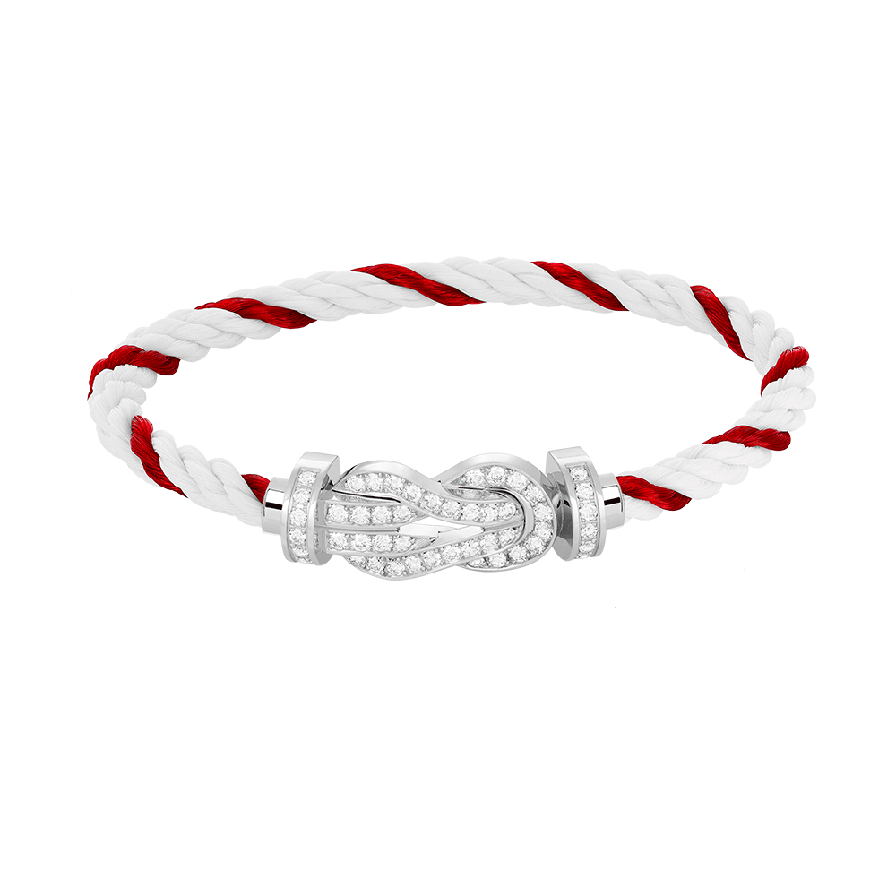 [OrnoraJewelry]CHANCE LARGE 8 FIGURE BUCKLE FULL DIAMOND BRACELET SILVER
