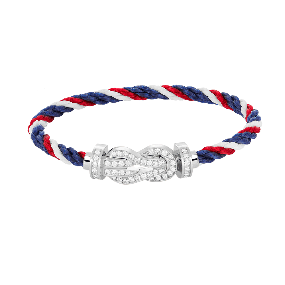[OrnoraJewelry]CHANCE LARGE 8 FIGURE BUCKLE FULL DIAMOND BRACELET SILVER