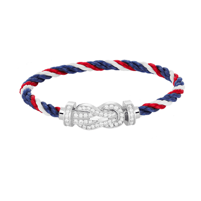 [OrnoraJewelry]CHANCE LARGE 8 FIGURE BUCKLE FULL DIAMOND BRACELET SILVER