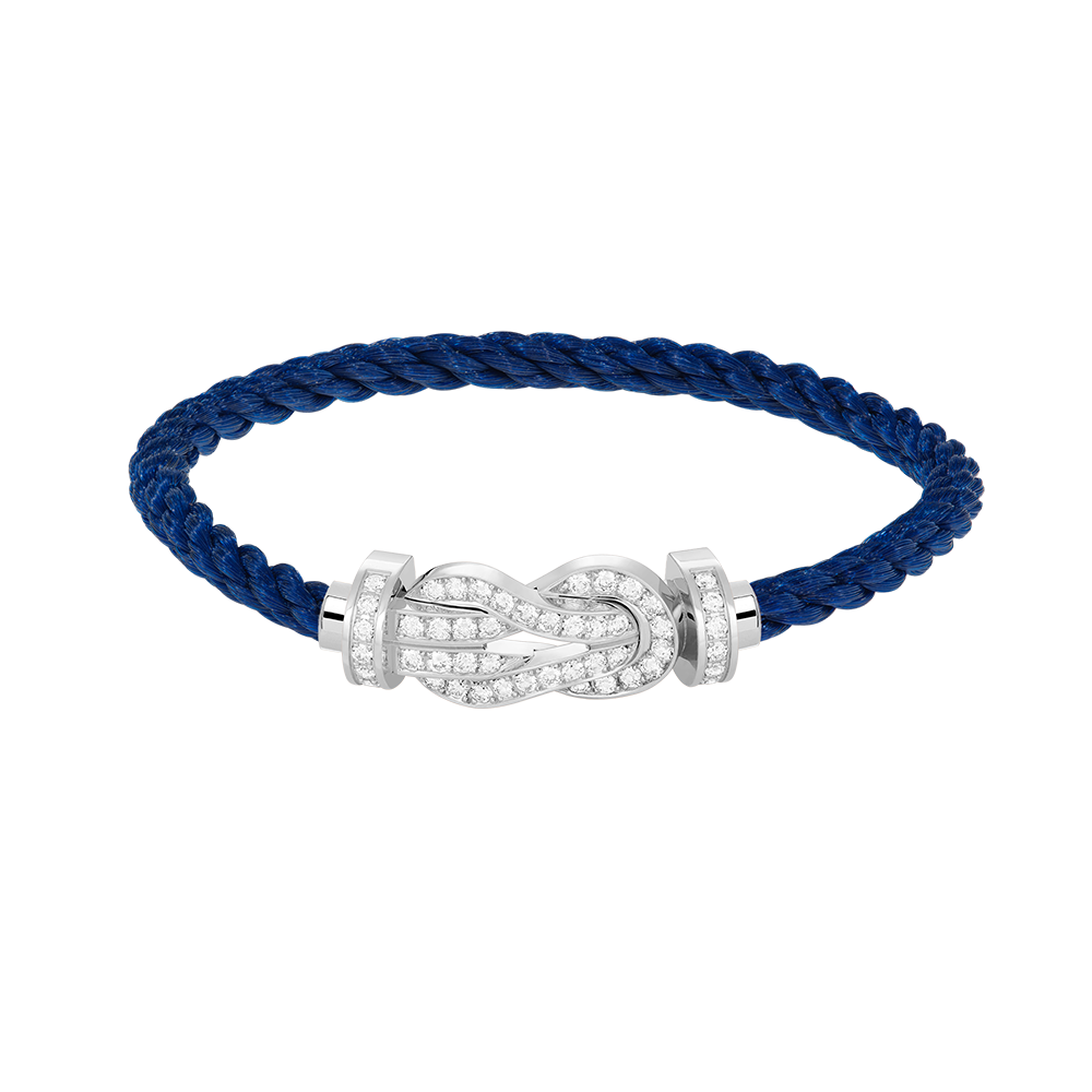 [OrnoraJewelry]CHANCE LARGE 8 FIGURE BUCKLE FULL DIAMOND BRACELET SILVER