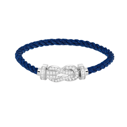 [OrnoraJewelry]CHANCE LARGE 8 FIGURE BUCKLE FULL DIAMOND BRACELET SILVER