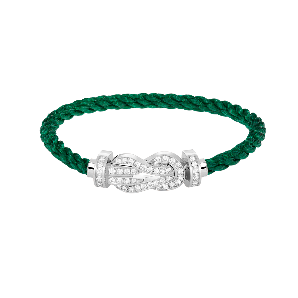 [OrnoraJewelry]CHANCE LARGE 8 FIGURE BUCKLE FULL DIAMOND BRACELET SILVER