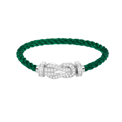 [OrnoraJewelry]CHANCE LARGE 8 FIGURE BUCKLE FULL DIAMOND BRACELET SILVER