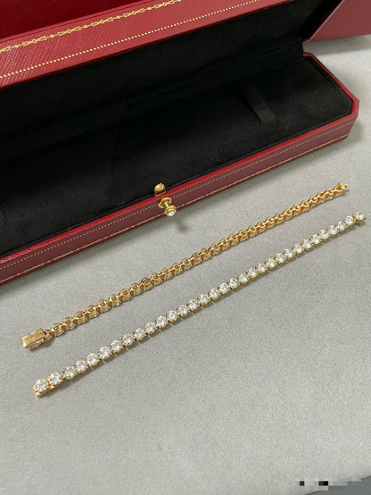 [OrnoraJewelry]TENNIS BRACELET WITH FULL DIAMOND SETTING