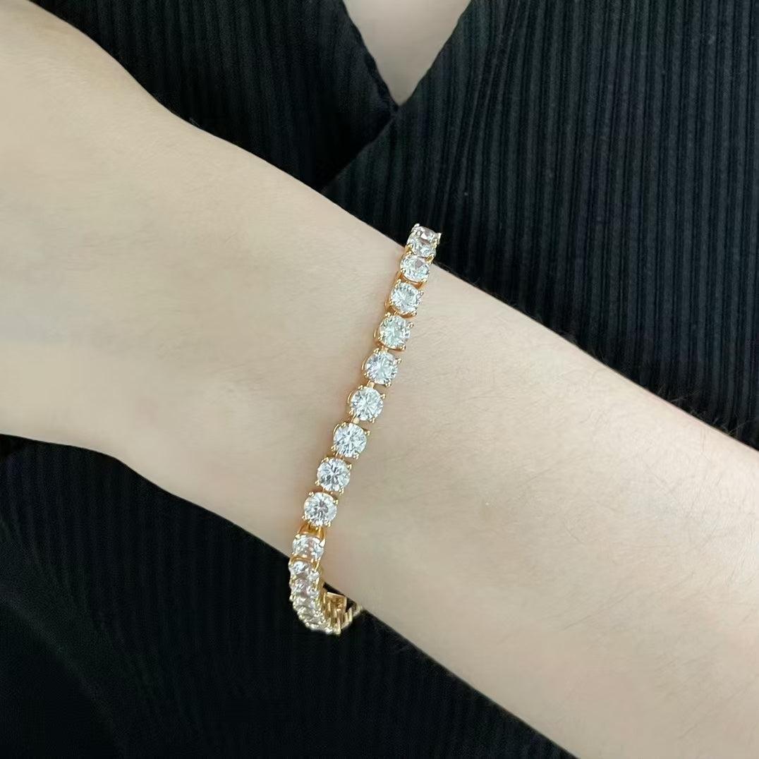 [OrnoraJewelry]TENNIS BRACELET WITH FULL DIAMOND SETTING