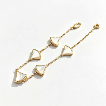 [OrnoraJewelry]5-Motif White Mother-of-Pearl Bracelet