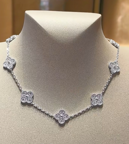 [OrnoraJewelry Jewelry]CLOVER 10 MOTIFS  Gold Diamond  NECKLACE