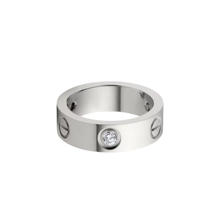 [OrnoraJewelry]LOVE 5.5MM 3 DIAMOND RING
