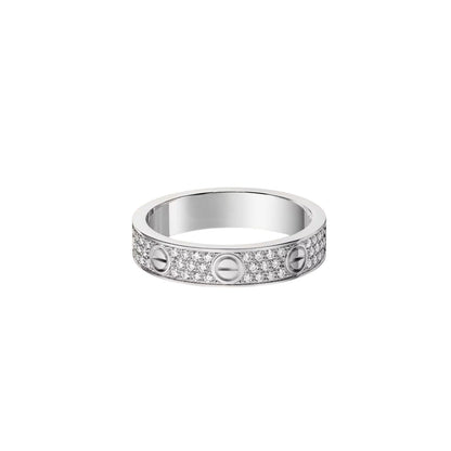 [OrnoraJewelry]LOVE RING 4.0MM DIAMOND PAVED
