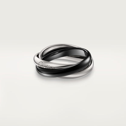 [OrnoraJewelry]TRINITY 3.2MM RING BLACK CERAMIC