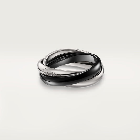 [OrnoraJewelry]TRINITY 3.2MM RING BLACK CERAMIC