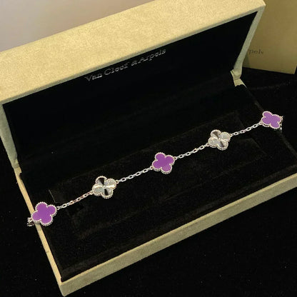 [OrnoraJewelry] CLOVER 5 MOTIF VIOLET BRACELET COLLECTION