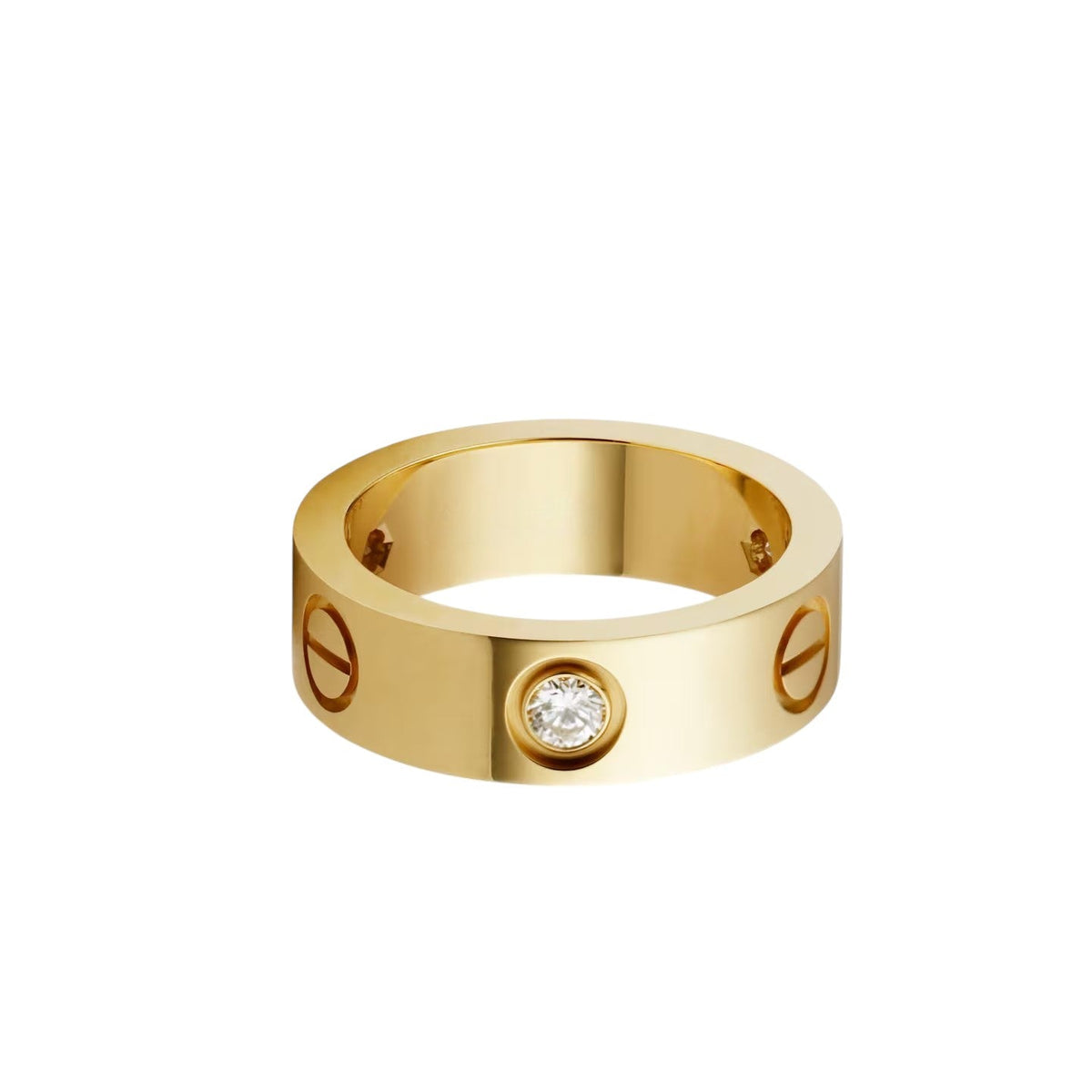 [OrnoraJewelry]LOVE 5.5MM 3 DIAMOND RING