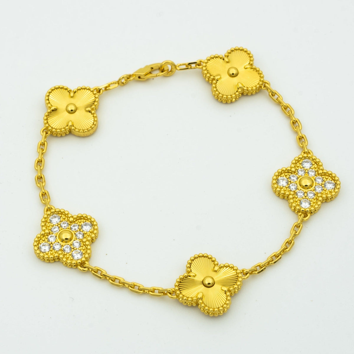 [OrnoraJewelry] CLOVER 5 MOTIF LASER BRACELET COLLECTION