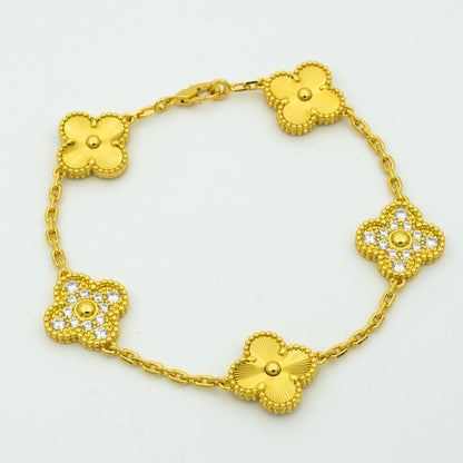 [OrnoraJewelry] CLOVER 5 MOTIF LASER BRACELET COLLECTION