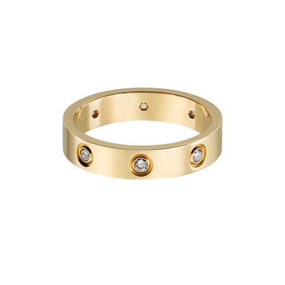 [OrnoraJewelry]LOVE 4MM 8 DIAMOND RING