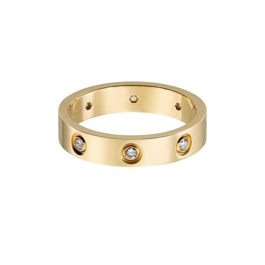 [OrnoraJewelry]LOVE 4MM 8 DIAMOND RING