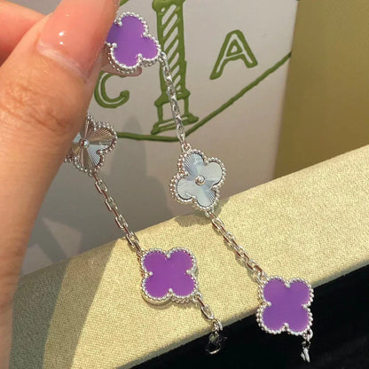 [OrnoraJewelry] CLOVER 5 MOTIF VIOLET BRACELET COLLECTION
