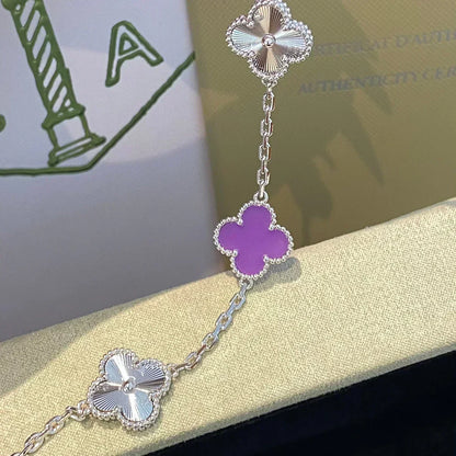 [OrnoraJewelry] CLOVER 5 MOTIF VIOLET BRACELET COLLECTION
