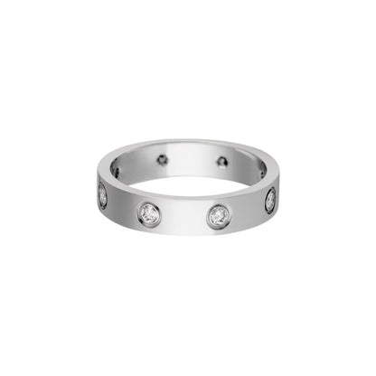 [OrnoraJewelry]LOVE 4MM 8 DIAMOND RING