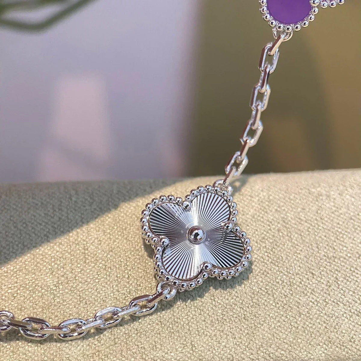 [OrnoraJewelry] CLOVER 5 MOTIF VIOLET BRACELET COLLECTION