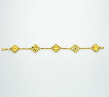 [OrnoraJewelry] CLOVER 5 MOTIF LASER BRACELET COLLECTION