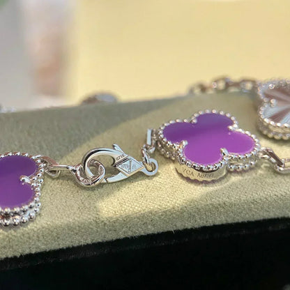 [OrnoraJewelry] CLOVER 5 MOTIF VIOLET BRACELET COLLECTION