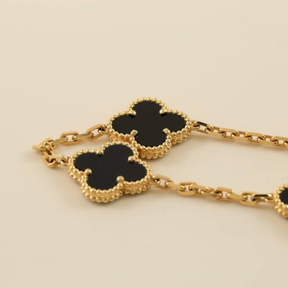[OrnoraJewelry] CLOVER 5 MOTIF ONYXS BRACELET COLLECTION