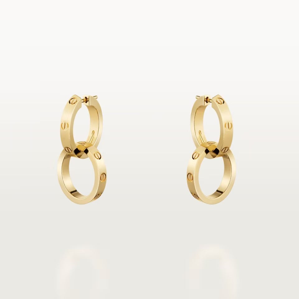 [OrnoraJewelry]LOVE 3.3MM DANGLE EARRINGS
