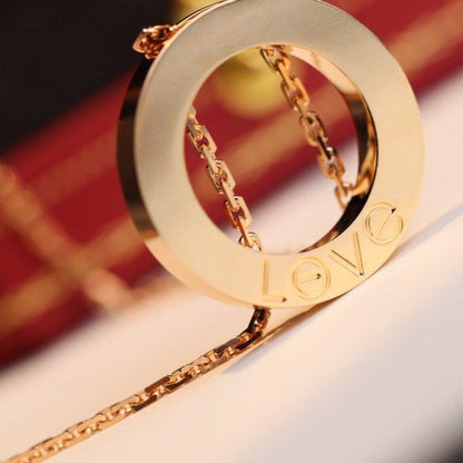 [OrnoraJewelry]LOVE NECKLACE ADJUSTABLE ROSE GOLD