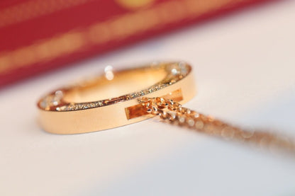 [OrnoraJewelry]LOVE NECKLACE ADJUSTABLE ROSE GOLD