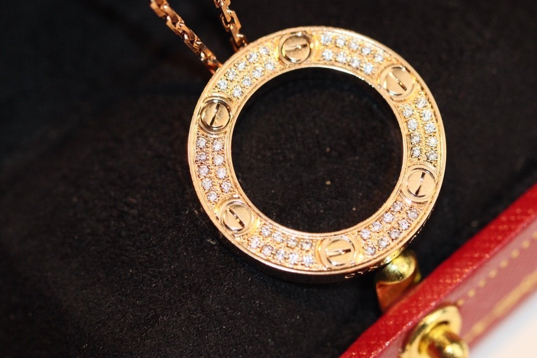 [OrnoraJewelry]LOVE NECKLACE ADJUSTABLE ROSE GOLD