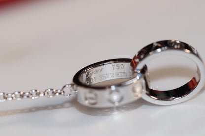 [OrnoraJewelry]LOVE NECKLACE PINK GOLD AND SILVER
