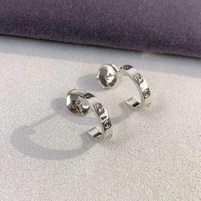 [OrnoraJewelry]LOVE EARRINGS 2.65MM SILVER