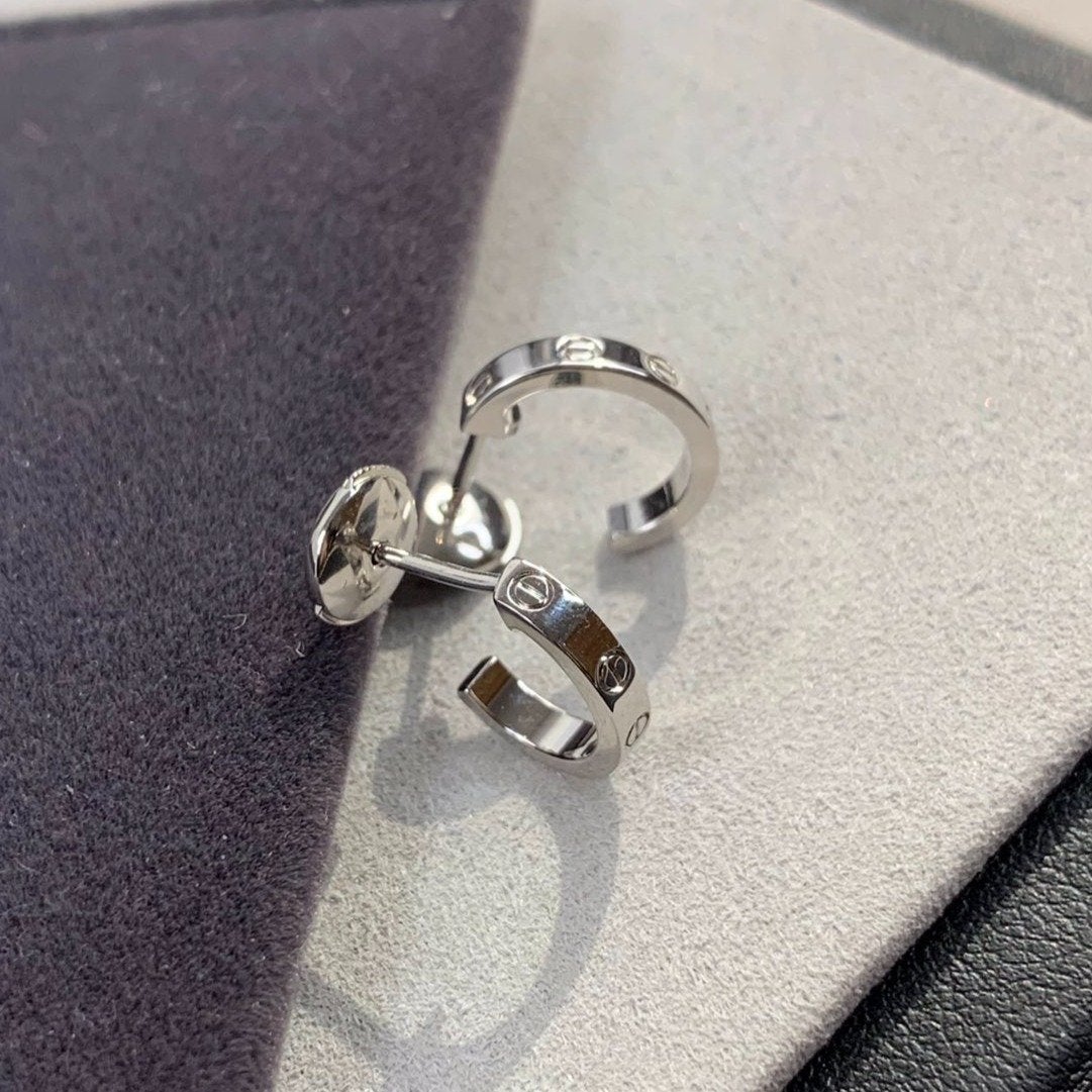 [OrnoraJewelry]LOVE EARRINGS 2.65MM SILVER