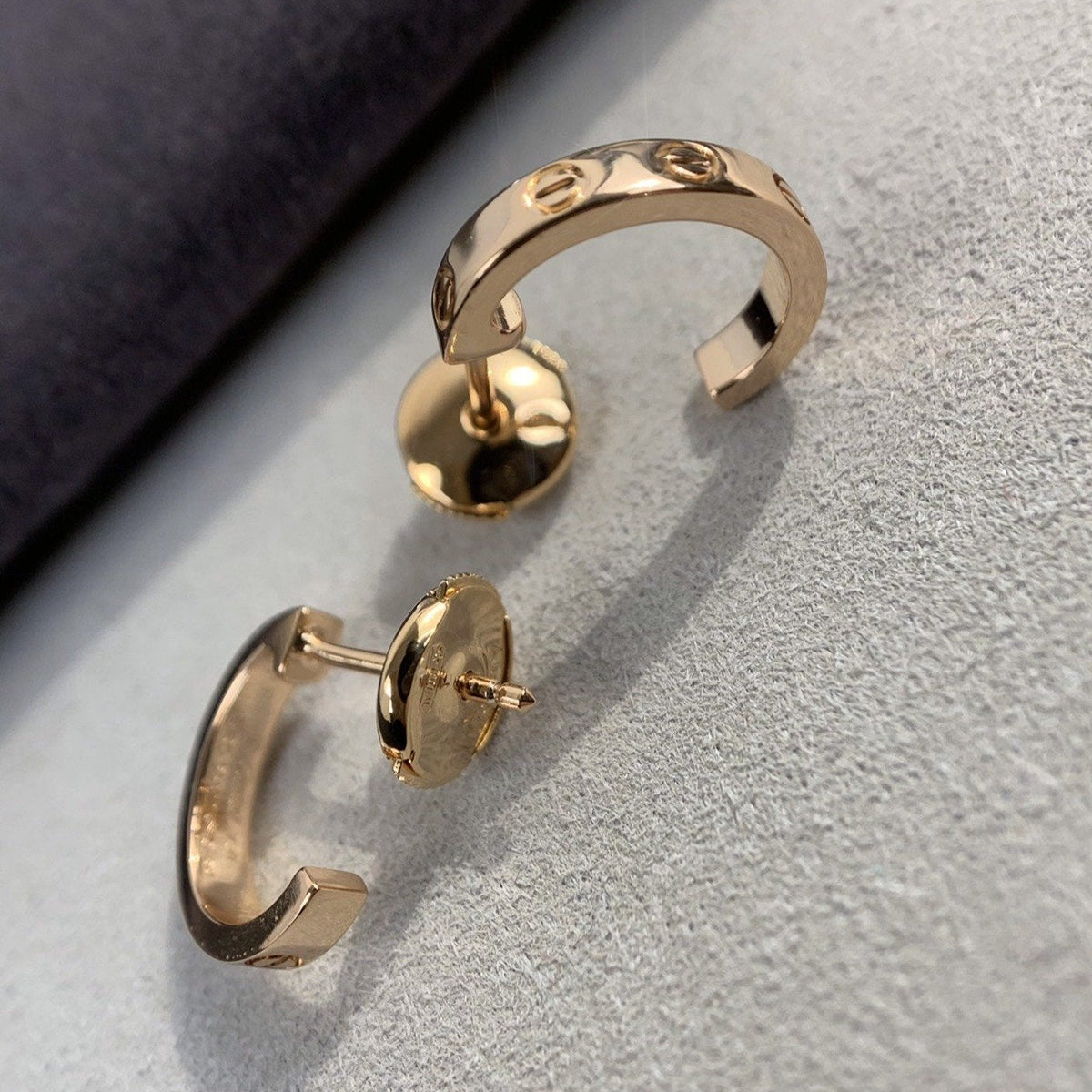 [OrnoraJewelry]LOVE EARRINGS 2.65MM PINK GOLD