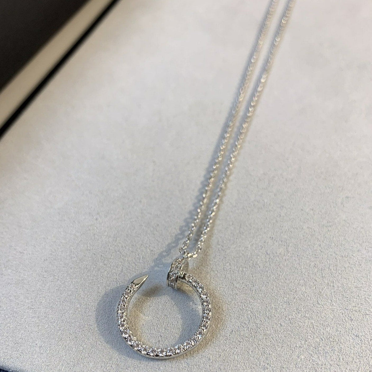 [OrnoraJewelry]JUSTE NECKLACE SILVER DIAMONDS