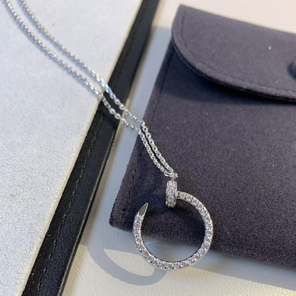 [OrnoraJewelry]JUSTE NECKLACE SILVER DIAMONDS