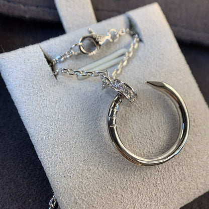 [OrnoraJewelry]JUSTE NECKLACE SILVER DIAMONDS