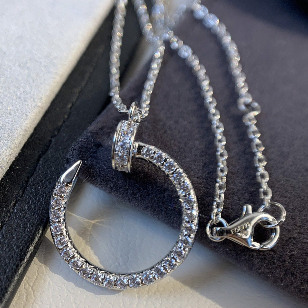 [OrnoraJewelry]JUSTE NECKLACE SILVER DIAMONDS