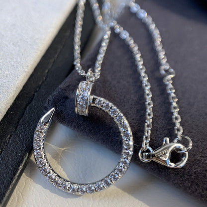 [OrnoraJewelry]JUSTE NECKLACE SILVER DIAMONDS